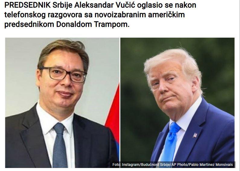 Ni klicev za nesamostojne: Aleksandar Vučić se je že pogovoril z Donaldom Trumpom, kdaj se bosta Musarjeva in Golob?