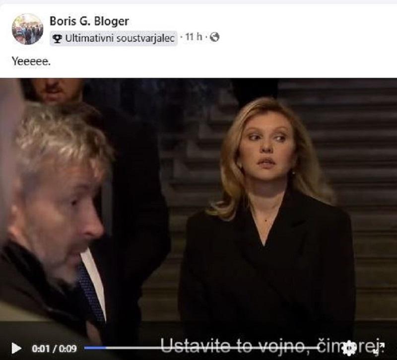 »Incident« v NUK-u: »Olena Zelenska je slišala nekaj dejstev, ki jih od licemerjev okoli sebe običajno ne sliši!«