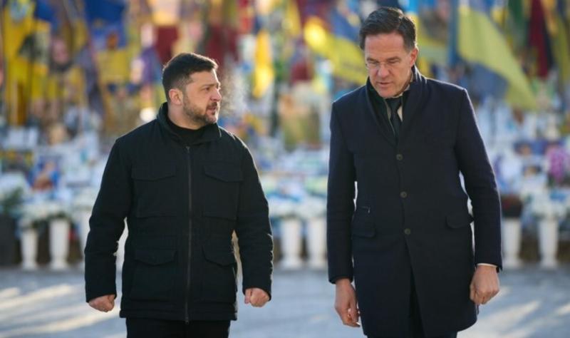 Ni denarja – ni gledalcev: Kako je Rutte nagovoril skoraj prazen ukrajinski parlament