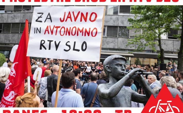 Protest pred RTV SLO
