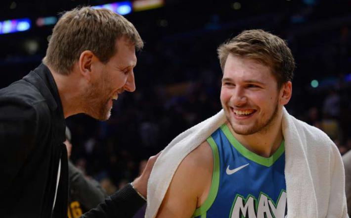 Dirk Nowitzki in Luka Dončić  Vir: Twitter