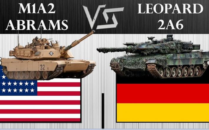 Abrams in Leopard  Vir: Youtube, posnetek zaslona