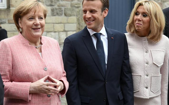 Angela Merkel in Emmanuel Macron