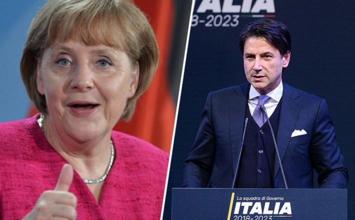 Angela Merkel in Giuseppe Conte