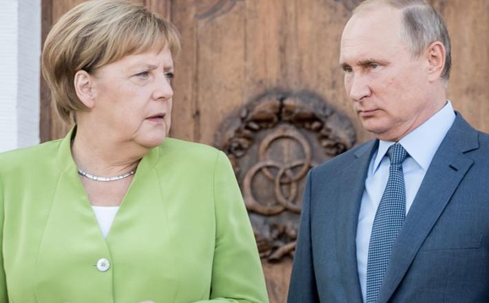 Angela Merkel in Vladimir Putin