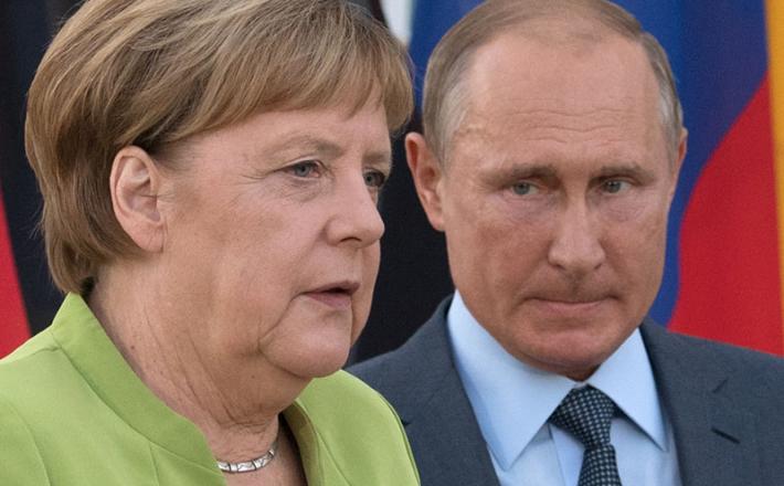 Angela Merkel in Vladimir Putin