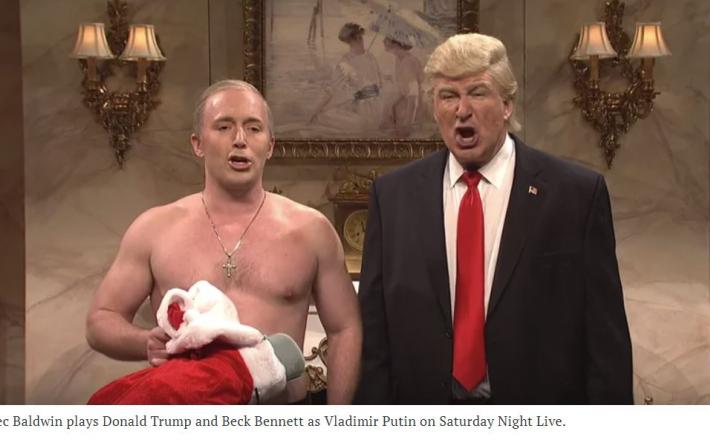 Komika Beck Benett in Alec Baldwin kot Putin in Trump