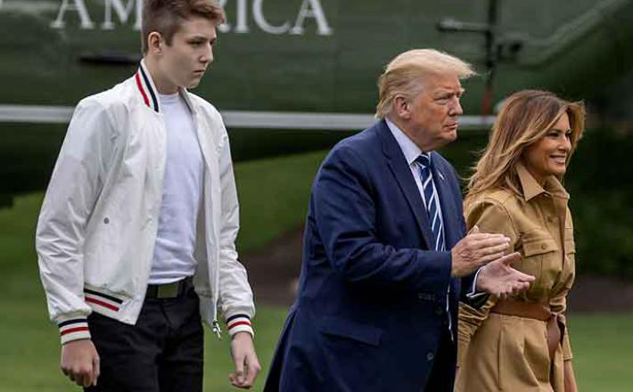Barron, Donald in Melania Trump  Vir: Twitter
