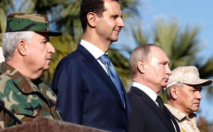 Bashar al-Assad in Vladimir Putin