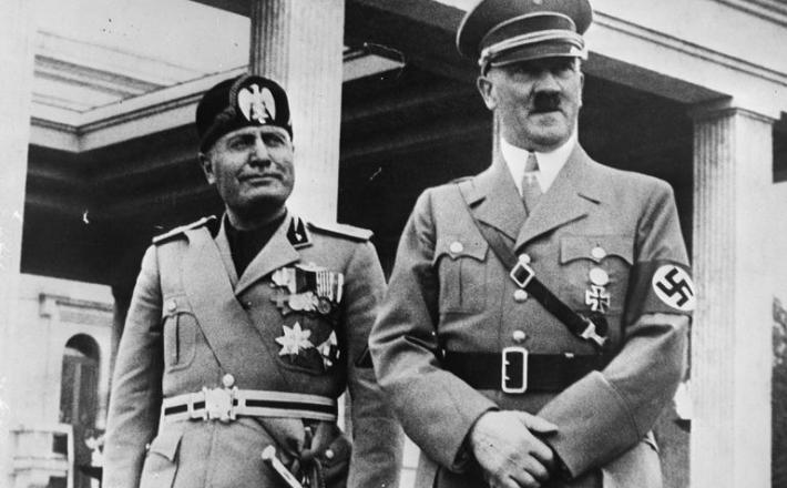 Benito Mussolini in Adolf Hitler