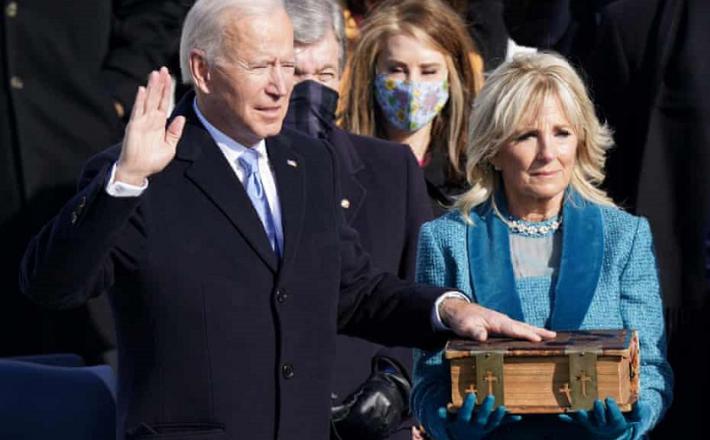 Joe in Jill Biden - prisega. Vir: Twitter