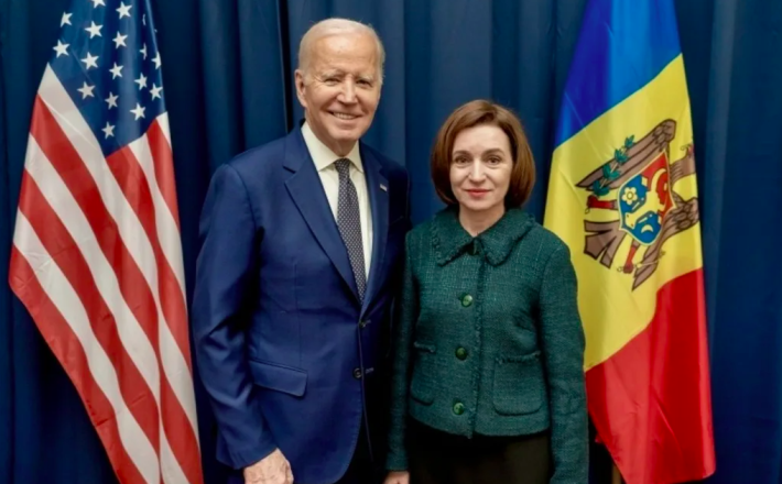 Joe Biden in Maia Sandu  Vir: Yandex, X