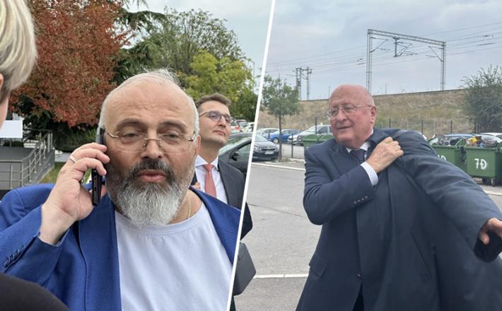 Sergej Boljević in Aleksandar Leonidovič Ginzburg v Beogradu Foto: Dušan Mekina