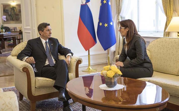 Borut Pahor in Andreja Katič