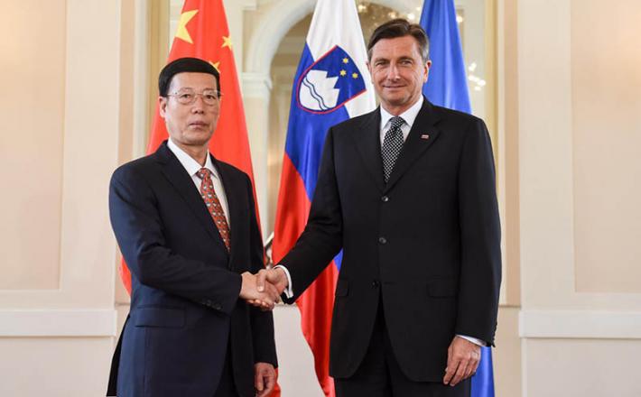Predsednik republike Borut Pahor je sprejel podpredsednika kitajske vlade Zhanga Gaolija