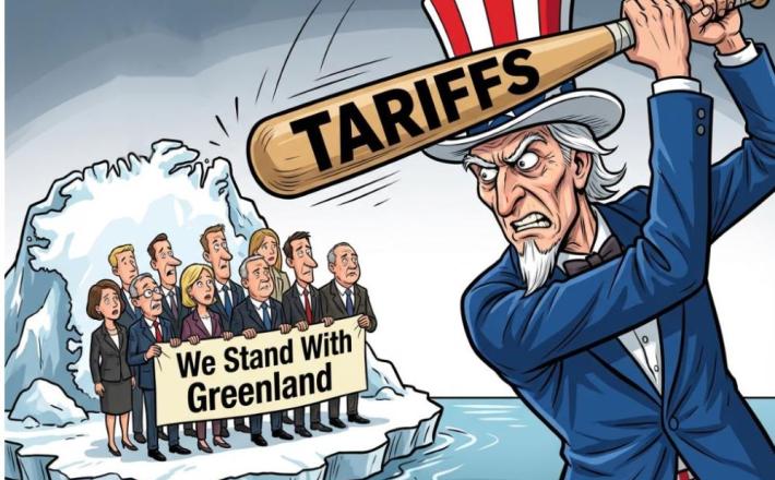 Podpirate Grenlandijo? Dobili boste moje carine! Vir: Xinhua