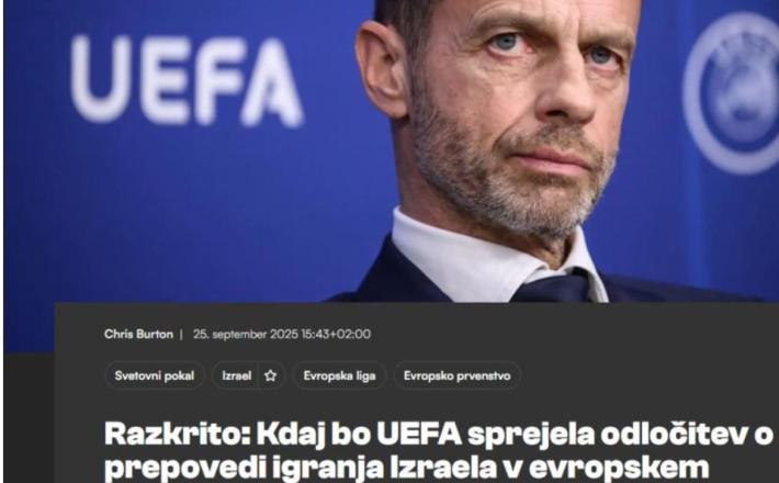 Kam je izginila napovedana izključitev Izraela?