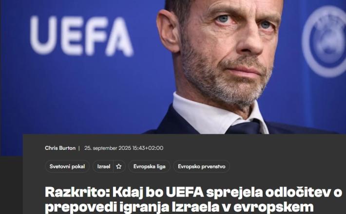 Poročanje Goala o odločitvi UEFE Vir:Posnetek zaslona