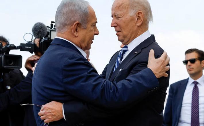 Vojni zločinec Netanjahu in cinist Biden  Vir:Telegram