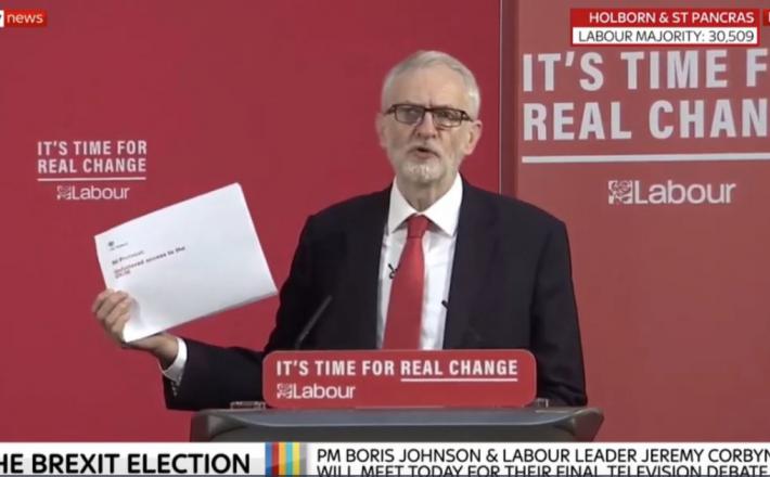 Corbyn in razkriti dokument