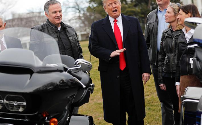 Donald Trump in Harley Davidson 