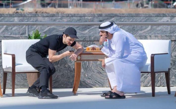 Durov  in kronski princ Dubaja  Vir: Telegram