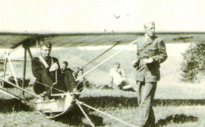 Letalo Vrabec in Edvard Lorencon