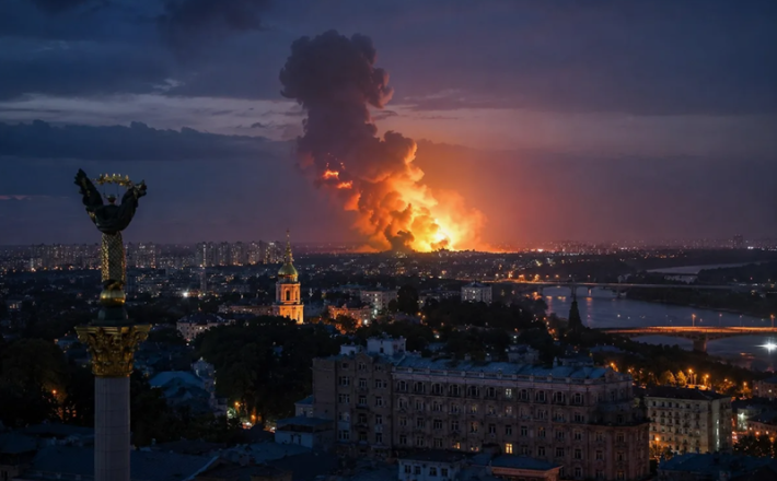 Eksplozija v Kijevu...Vir: X
