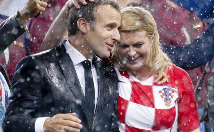 Emmanuel Macron in Kolinda Grabar Katarović