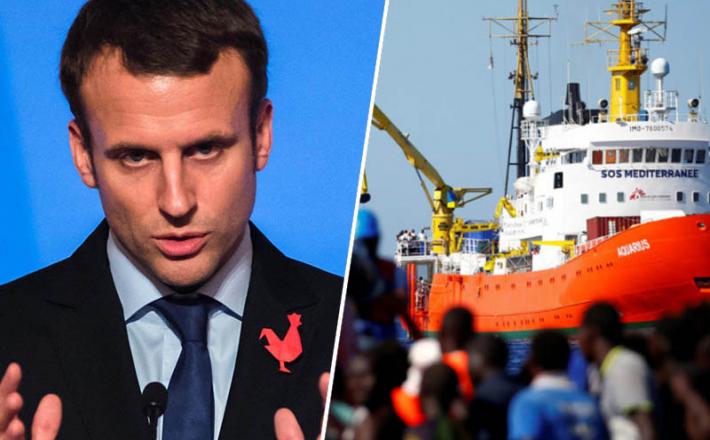 Emmanuel Macron in migranti