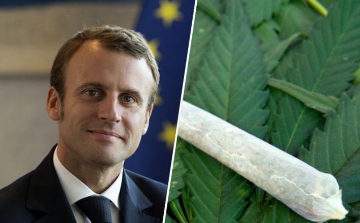 Emmanuel Macron in marihuana