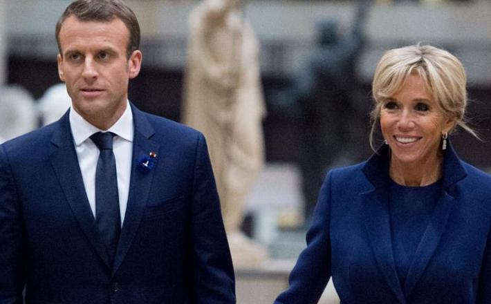 Emmanuel Macron in Brigitte Macron