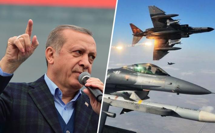 Erdogan in lovci F-16 turške vojske