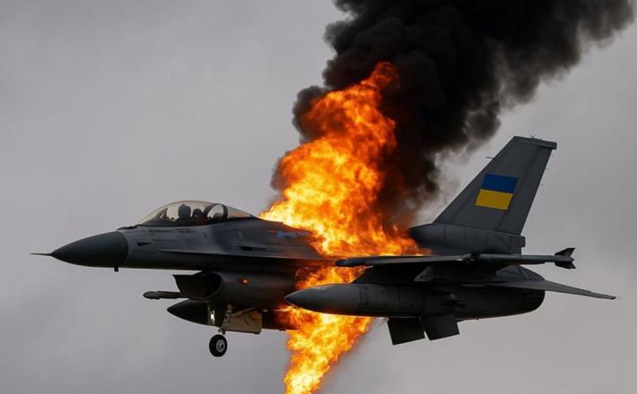 Simbolični prikaz sestrelitve F-16  Vir: X