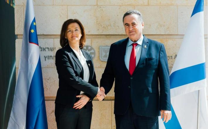 Tanja fajon in Israel Katz Vir: MZEZ