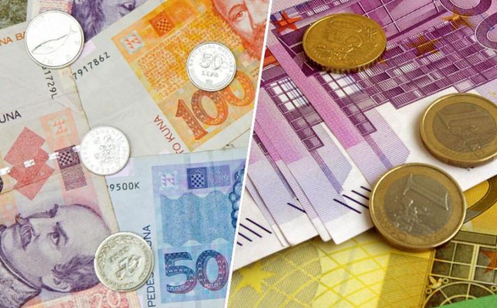 Hrvaška Kuna in euro