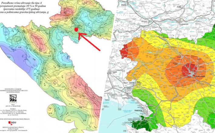 Potresna nevarnost: Slovenija in Hrvaška