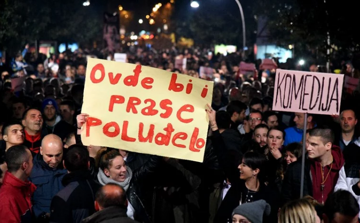 Črna gora - protesti zaradi sojenja. Vir: Top News