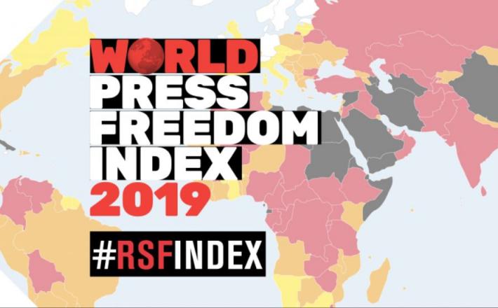 Index medijske svobode 2019    Vir:RSF