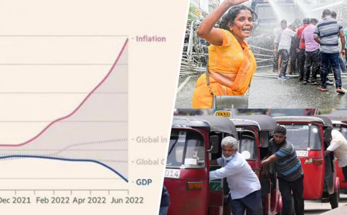 Inflacija in nemiri v Šrilanki
