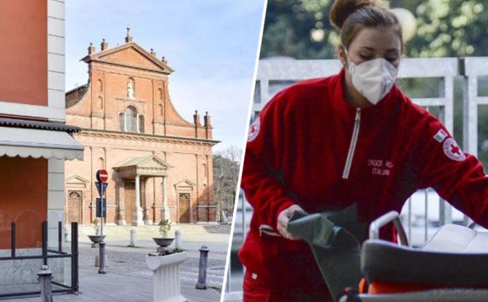 Opustelo mesto Codogno v severni Italiji