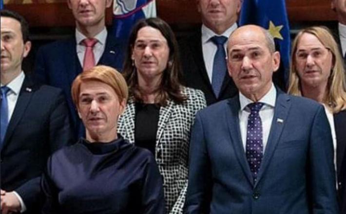 Janez Janša in ministri njegove vlade. Vir: Twitter