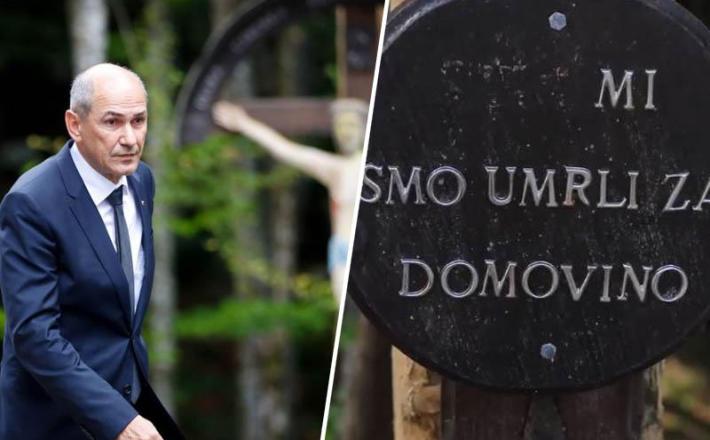 Janša ob maši na Macesnovi gorici
