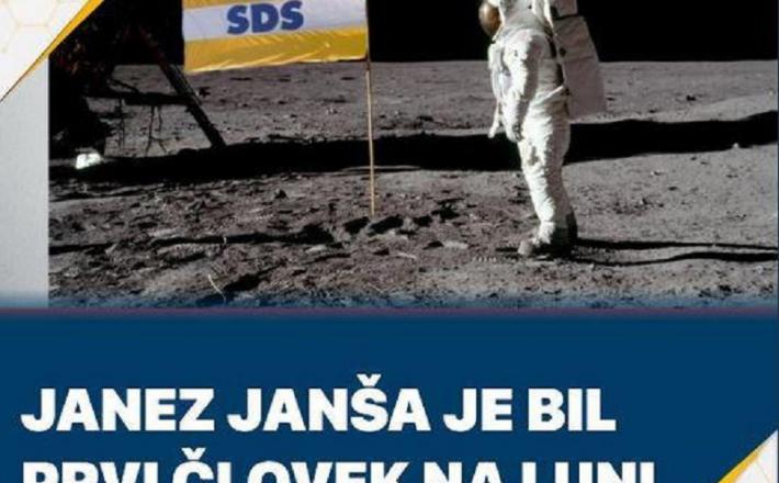 Janša na Luni?