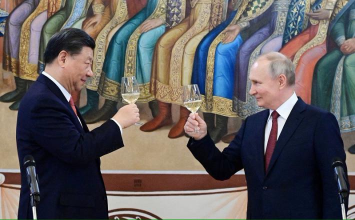 Xi Jinping in Vladimir Putin Vir:Xinhua