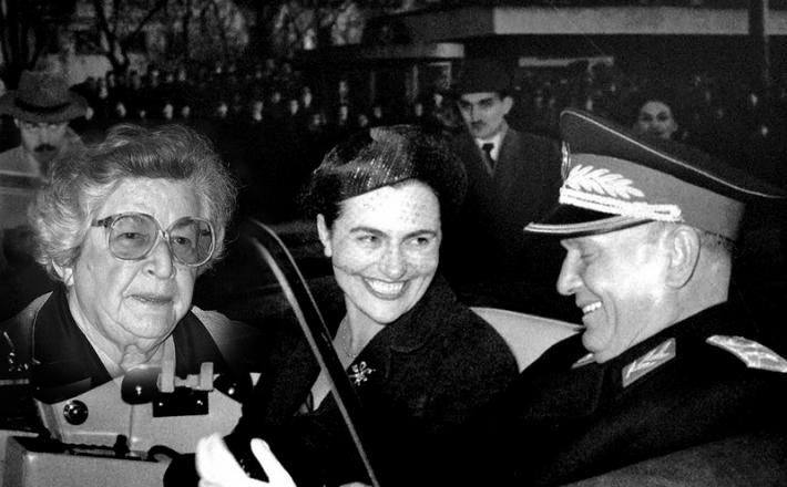 Jovanka in Josip Broz Tito in Milka Planinc