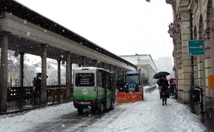Kidanje, sneg, Ljubljana