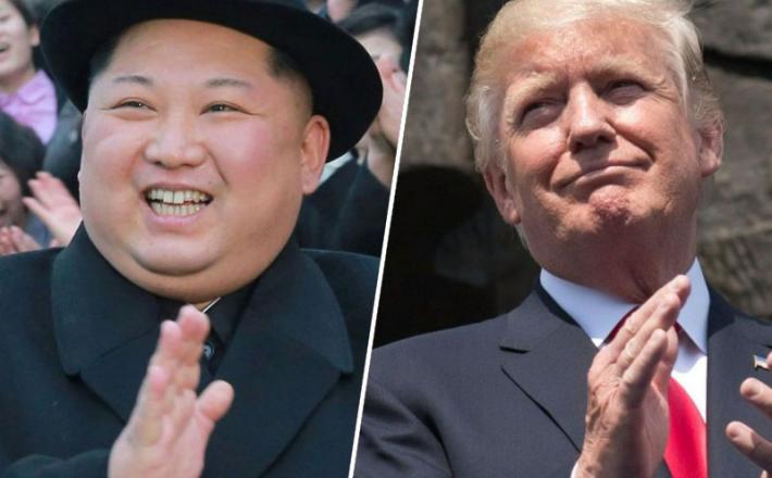 Kim Jong Un in Donald Trump