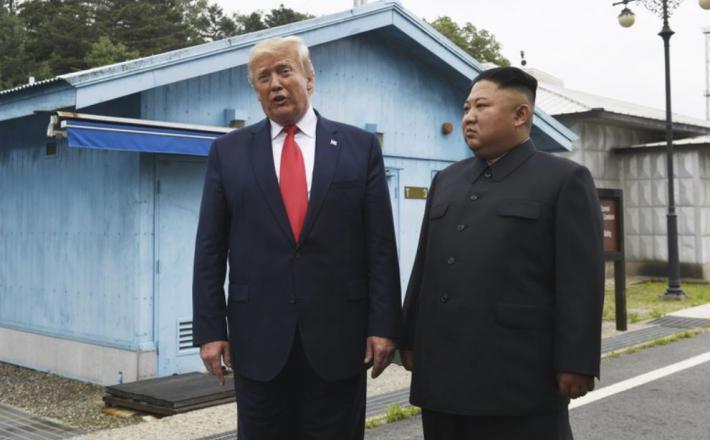 Kim Jong Un in Donald Trump v Severni Koreji     Vir:AP