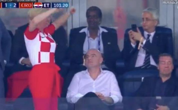 Kolinda Grabnar Kitarović v VIP loži